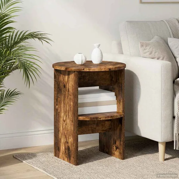 Meuble d'appoint Chêne Fumé Ø40 x 50 cm Bois d’ingénierie