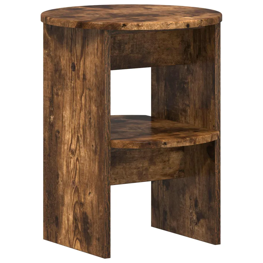 Meuble d'appoint Chêne Fumé Ø40 x 50 cm Bois d’ingénierie - 2