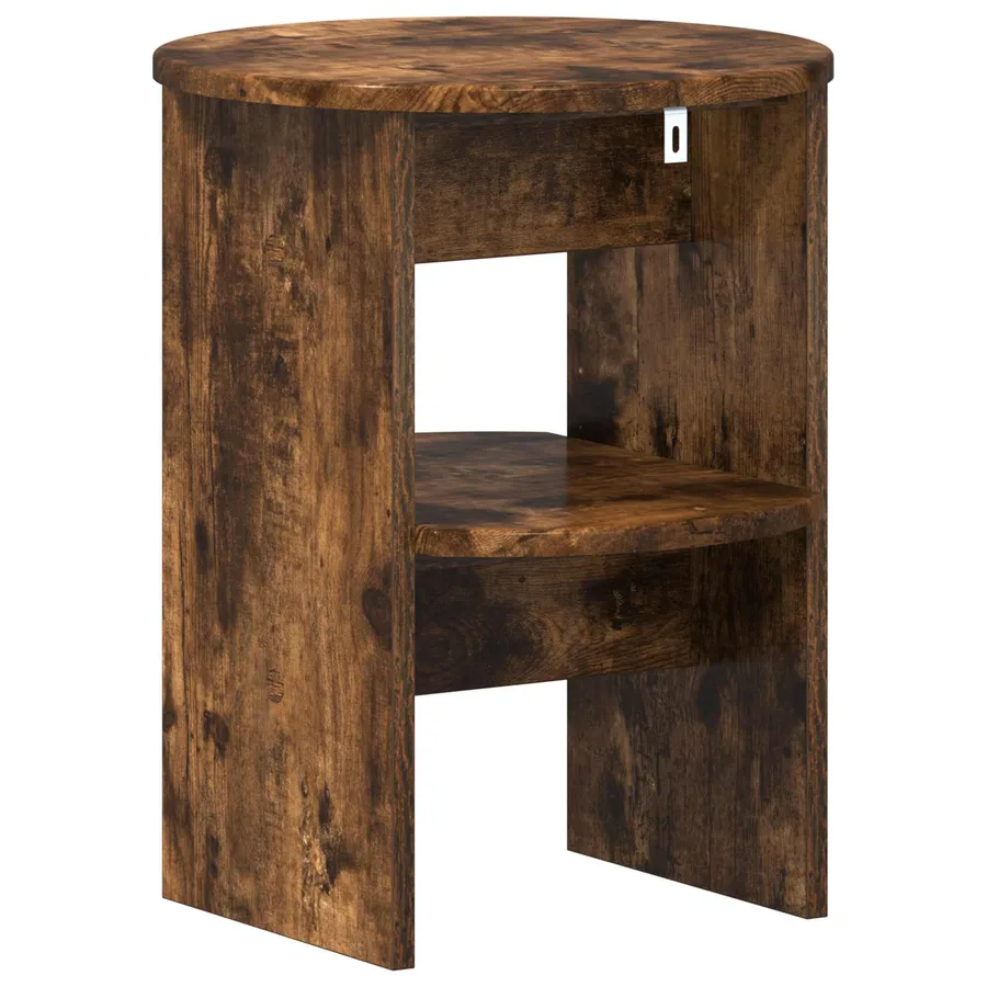 Meuble d'appoint Chêne Fumé Ø40 x 50 cm Bois d’ingénierie - 6