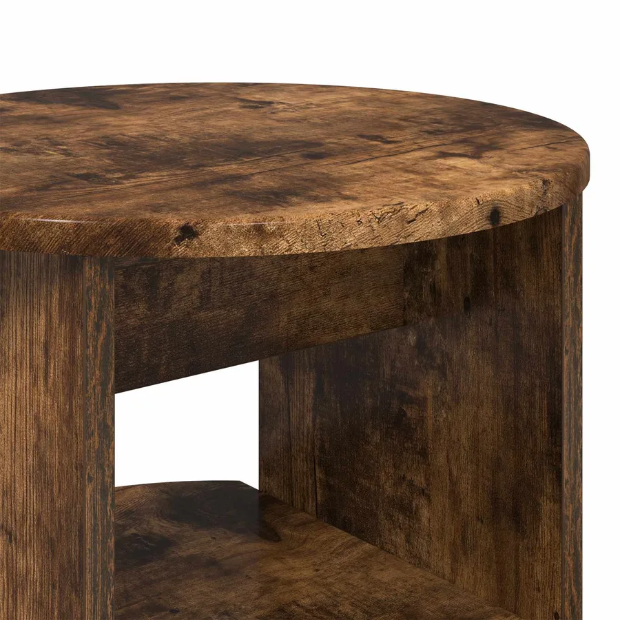 Meuble d'appoint Chêne Fumé Ø40 x 50 cm Bois d’ingénierie - 8