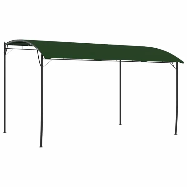Pavillon 4 x 3 x 2,55 m Vert Acier enduit de poudre et tissu
