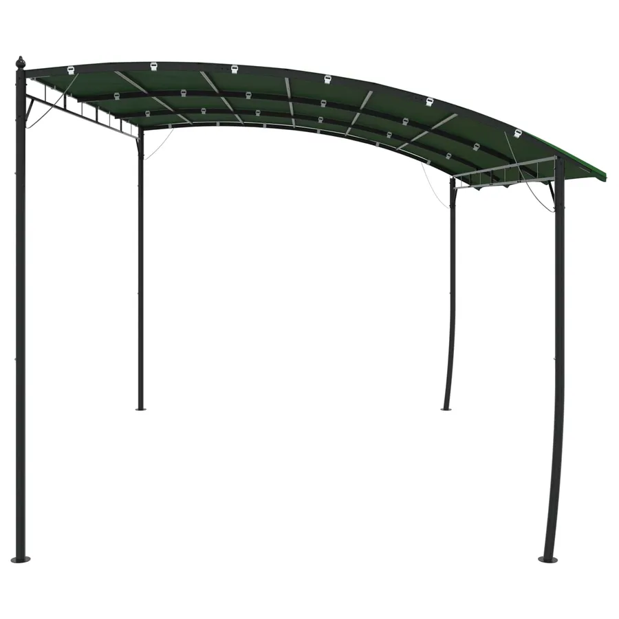 Pavillon 4 x 3 x 2,55 m Vert Acier enduit de poudre et tissu - 3