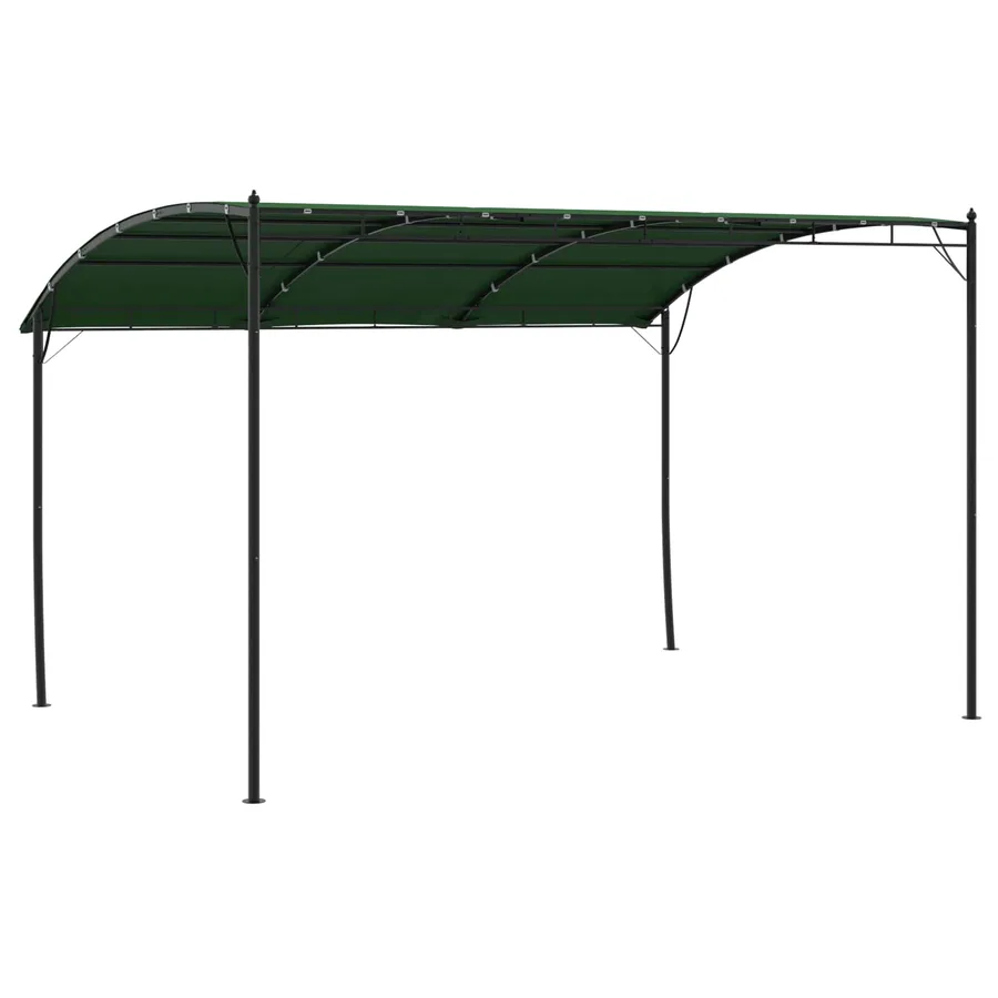 Pavillon 4 x 3 x 2,55 m Vert Acier enduit de poudre et tissu - 4