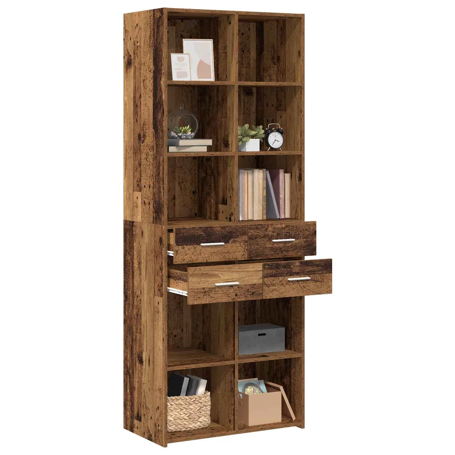 Bibliothèque Bois ancien 30 x 42.4 x 185.2 cm - 2