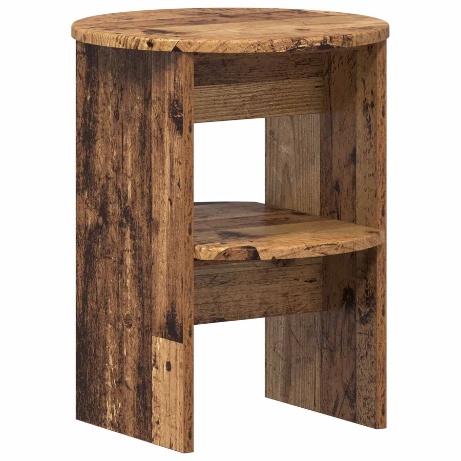 Meuble d'appoint Bois ancien Ø40 x 50 cm Bois d’ingénierie - 2