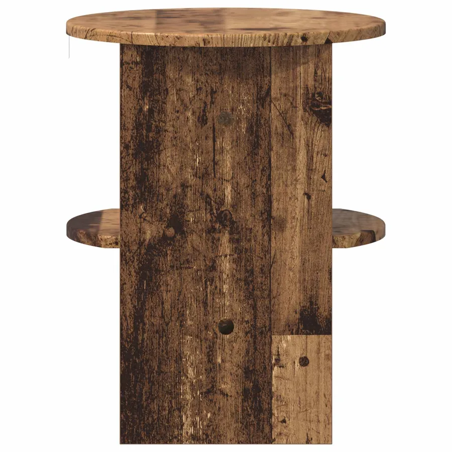 Meuble d'appoint Bois ancien Ø40 x 50 cm Bois d’ingénierie - 5