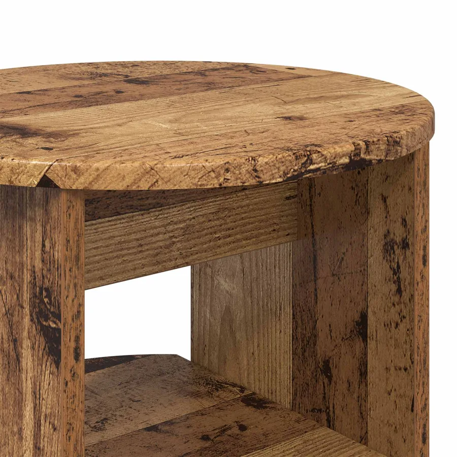 Meuble d'appoint Bois ancien Ø40 x 50 cm Bois d’ingénierie - 8