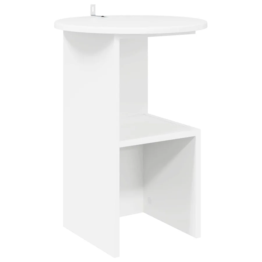 Table d'appoint Blanc Ø 39,5 x 55 cm Bois d'ingénierie - 2