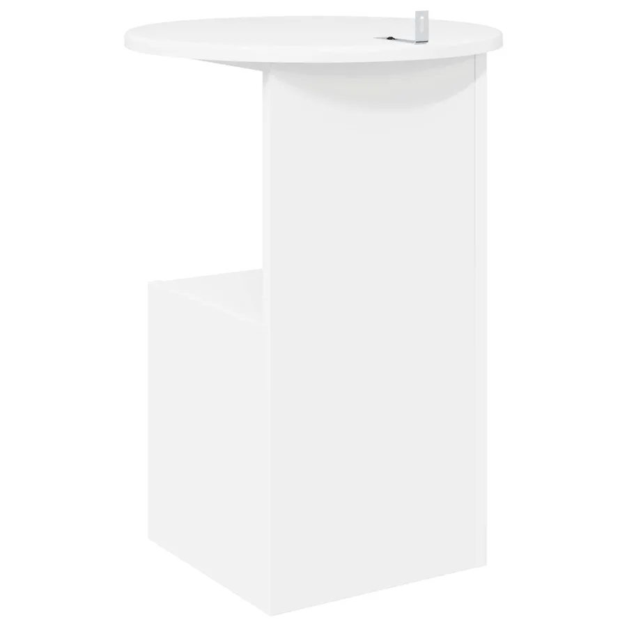 Table d'appoint Blanc Ø 39,5 x 55 cm Bois d'ingénierie - 7