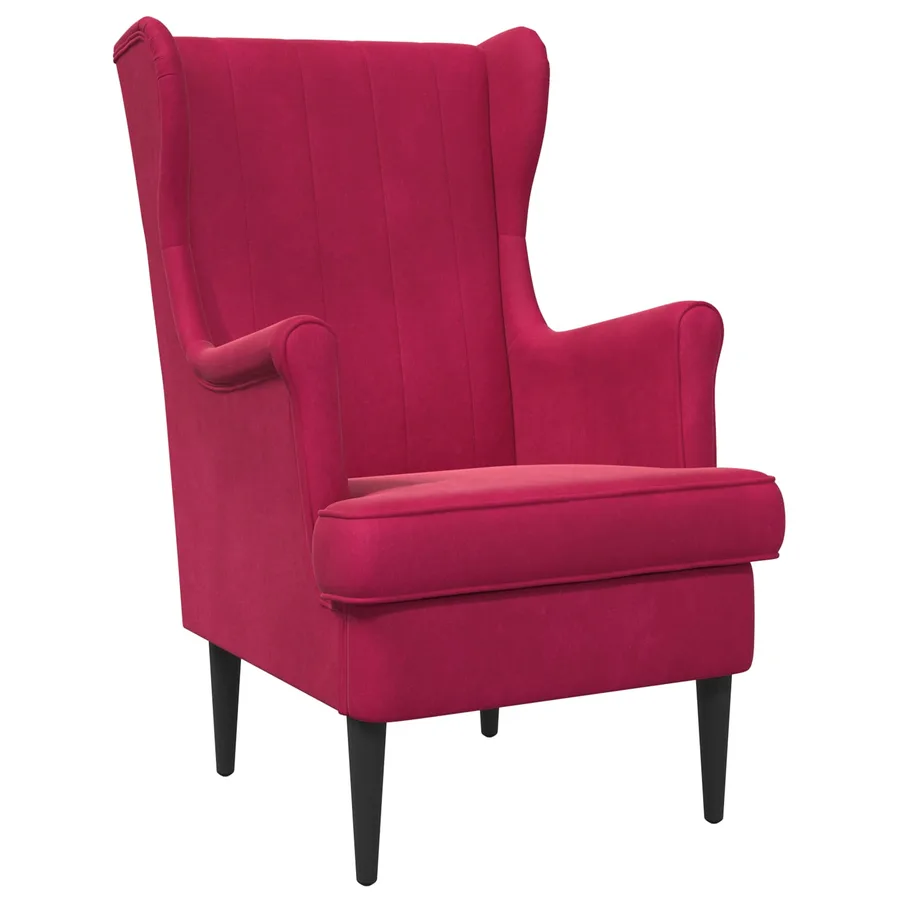 Fauteuil Bordeaux Velours - 2
