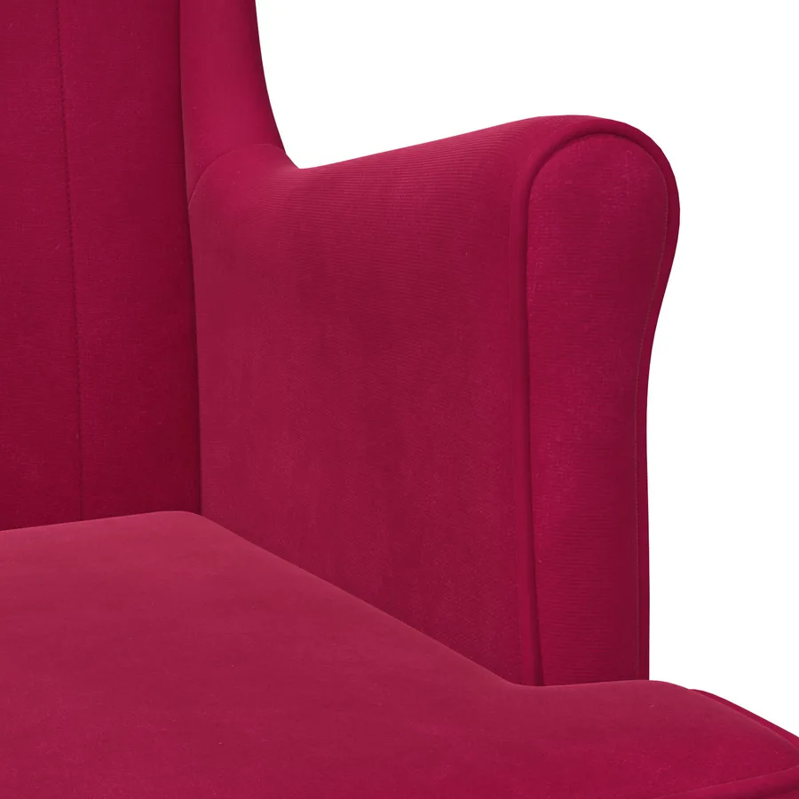 Fauteuil Bordeaux Velours - 7