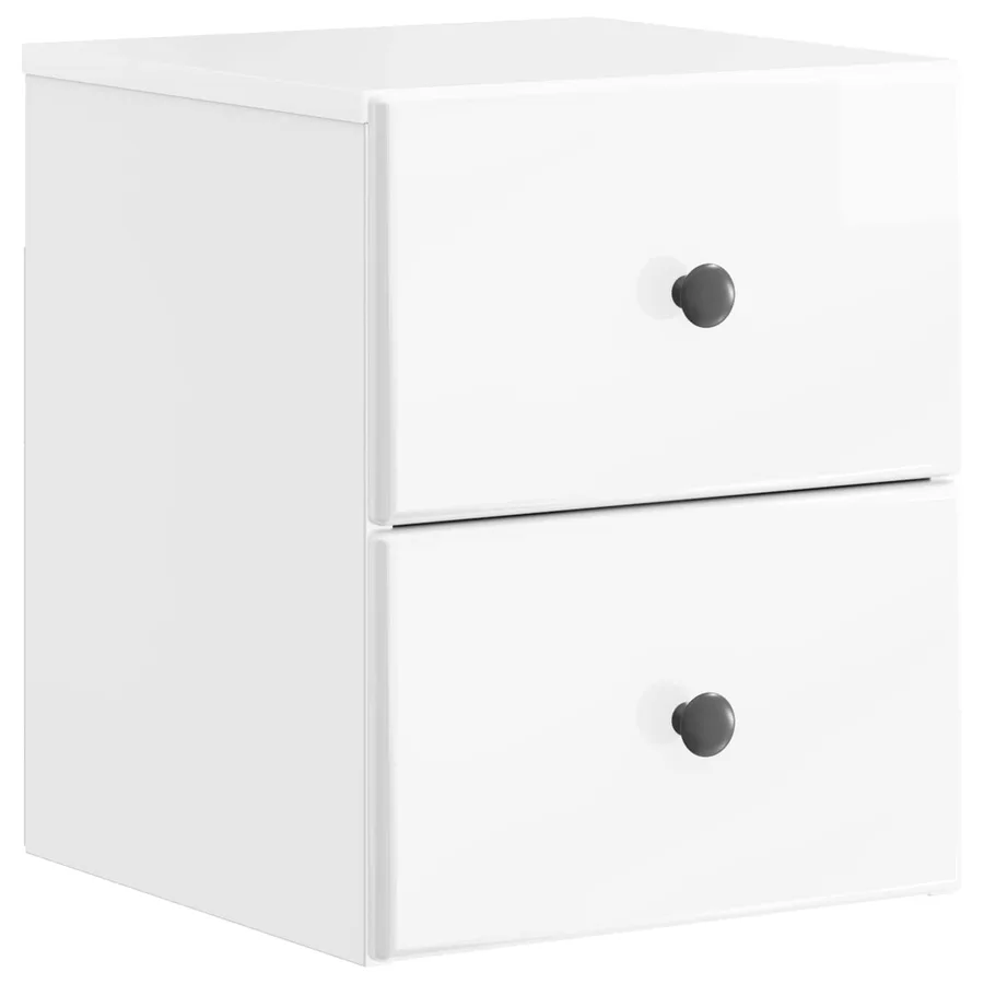 Cabinet de chevet mural 2 pcs Blanc brillant 34,5 x 33 x 40 cm - 5