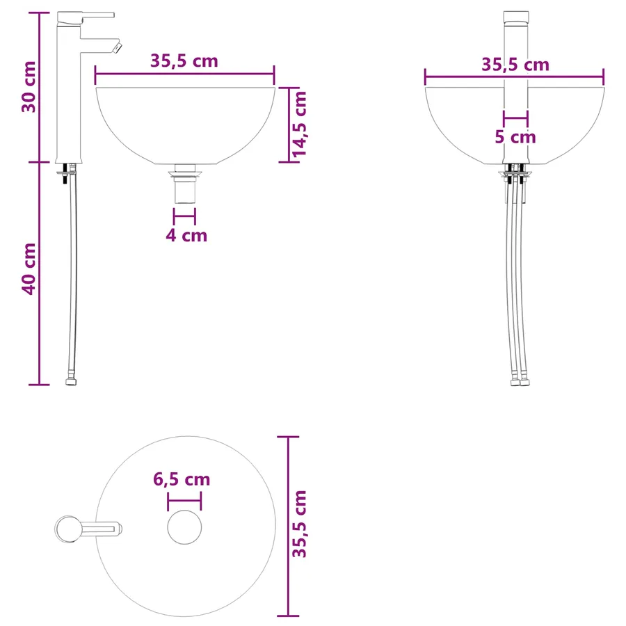 Ensemble de mobilier de salle de bain 2 pcs Chêne fumé - 11