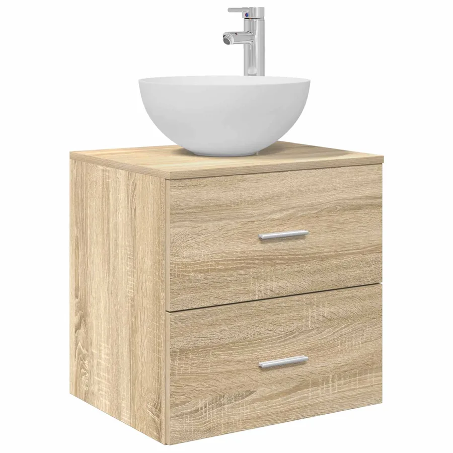 Vanité de lavabo mural Chêne Sonoma 49,5 x 41 x 64,5 cm - 2