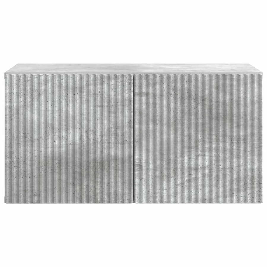 Meuble TV mural Gris béton 59,5 x 31 x 30 cm Bois d'ingénierie - 6