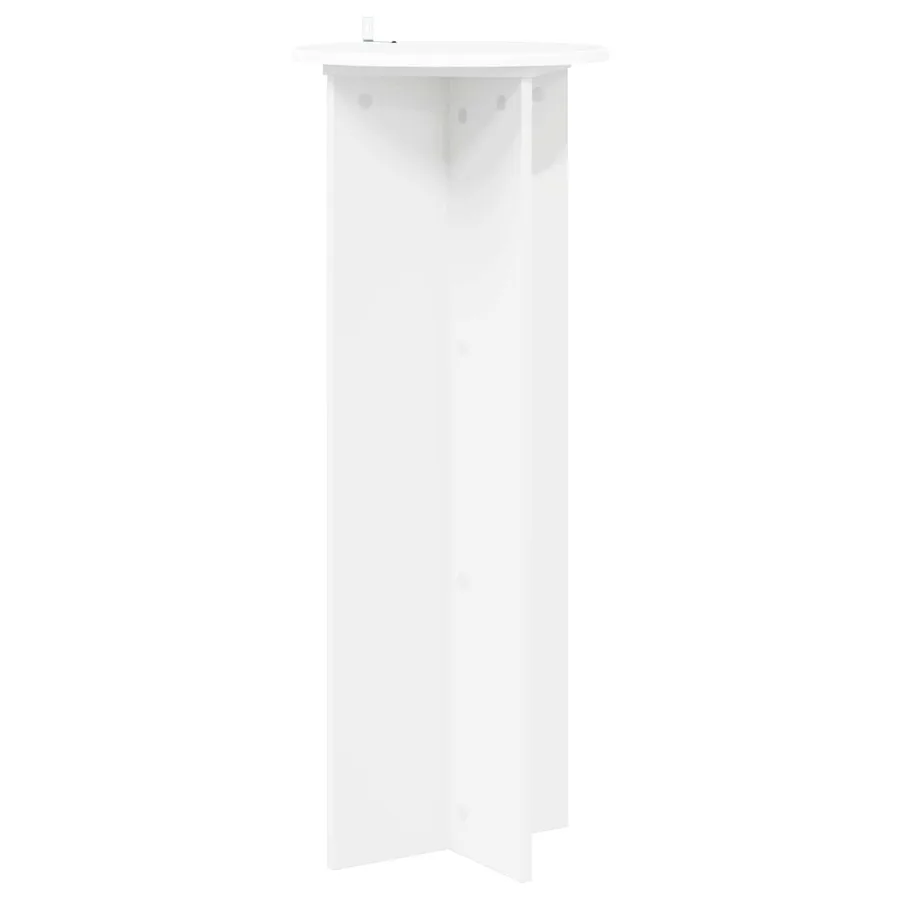 Support de Plante 2 pcs Blanc Ø40 x 100 cm Bois d'ingénierie - 5