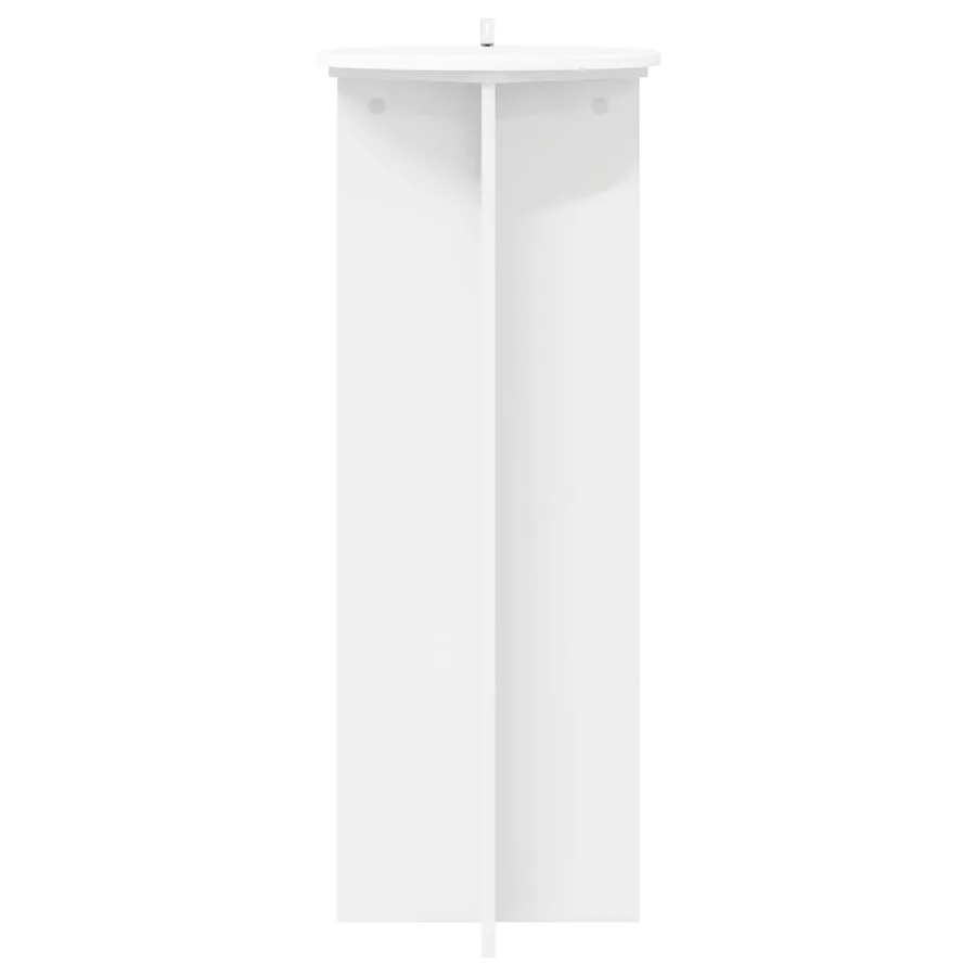 Support de Plante 2 pcs Blanc Ø40 x 100 cm Bois d'ingénierie - 6