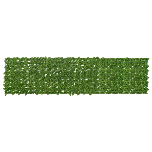 Écran de balcon avec feuilles Vert et jaune 300 x 75 cm