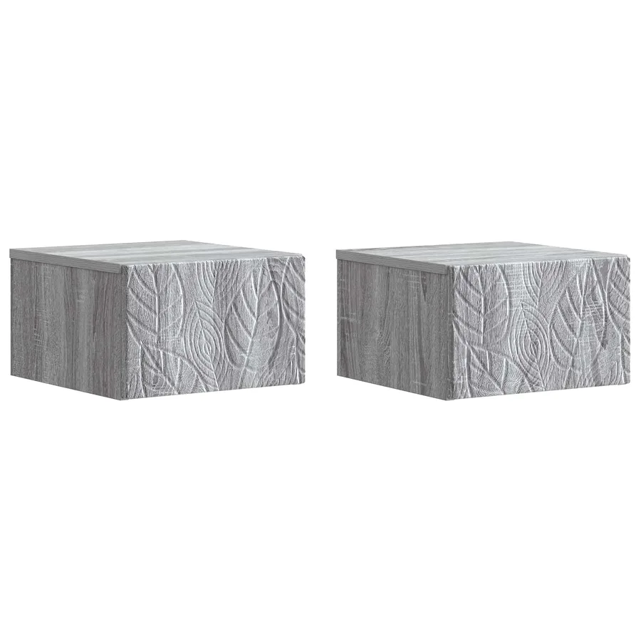 Cabinet de chevet mural 2 pcs Sonoma gris 49 x 34,5 x 20 cm - 2