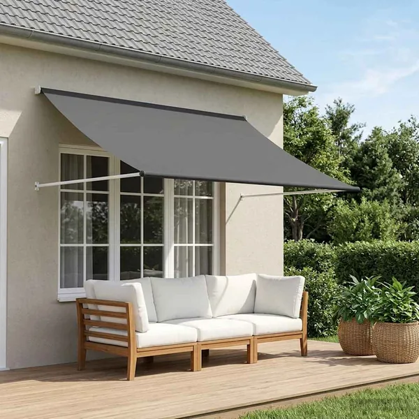 Auvent Gris clair 300 x 150 cm
