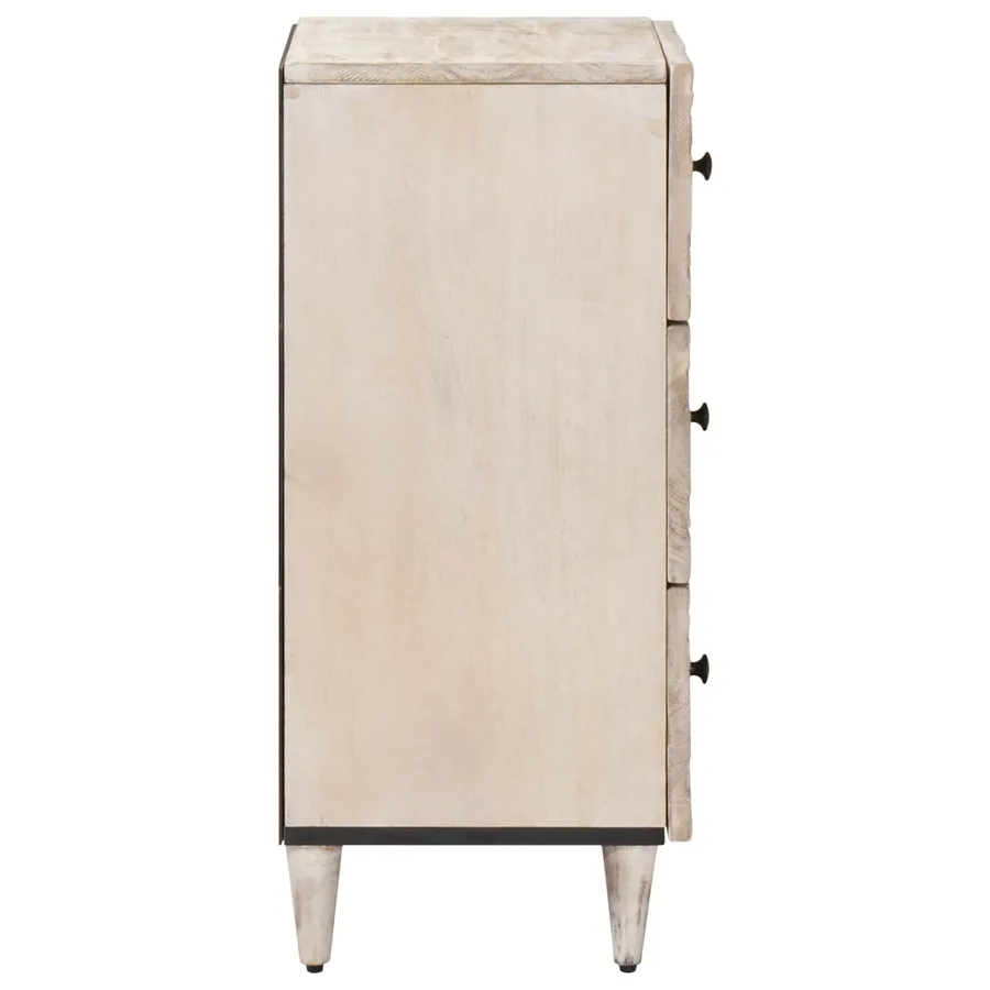 Buffet Blanc 40 x 33,5 x 75 cm Bois de mangue massif - 4