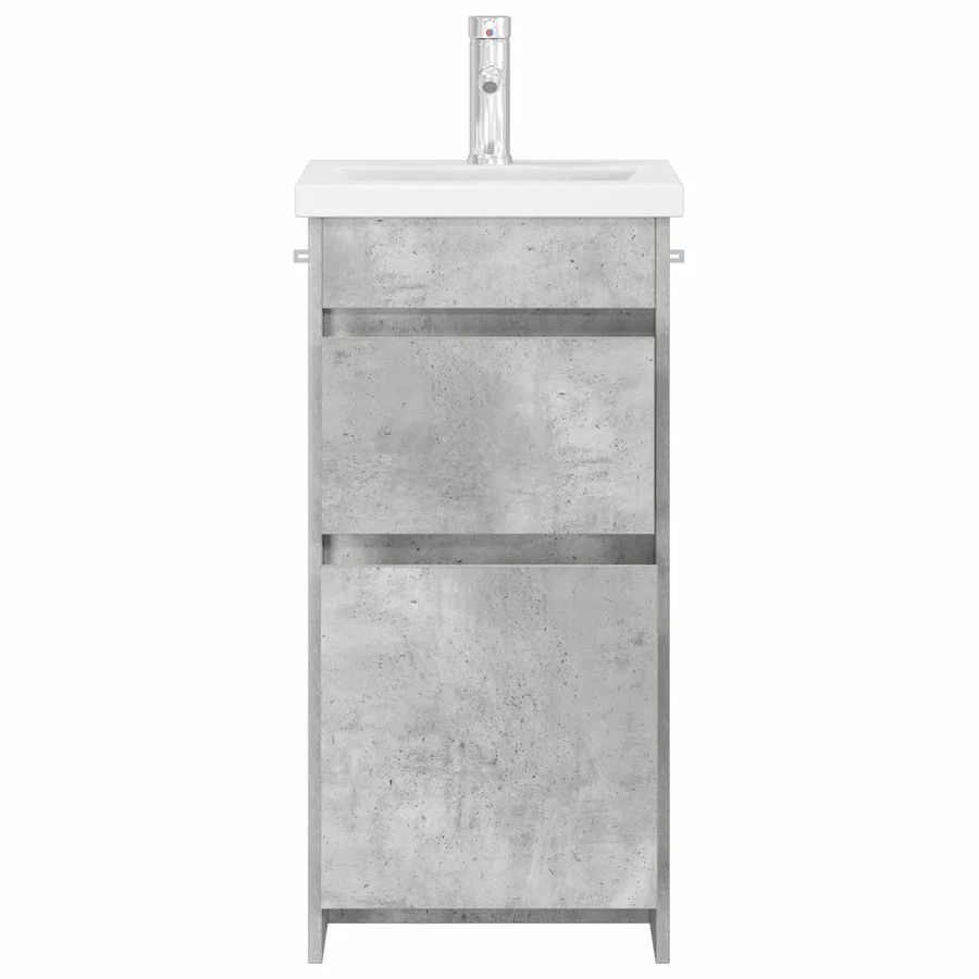 Meuble de salle de bain avec évier Gris béton 42 x 40 x 84,5 cm - 3
