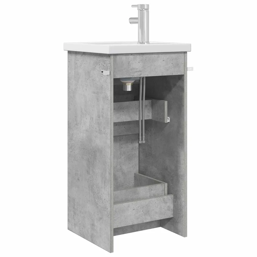 Meuble de salle de bain avec évier Gris béton 42 x 40 x 84,5 cm - 5