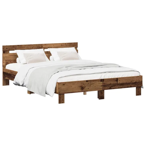 Cadre de lit Bois ancien 120 x 190 cm Bois d'ingénierie