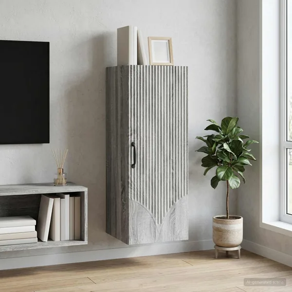 Armoire Murale Sonoma gris 33 x 34,5 x 90 cm Bois d'ingénierie