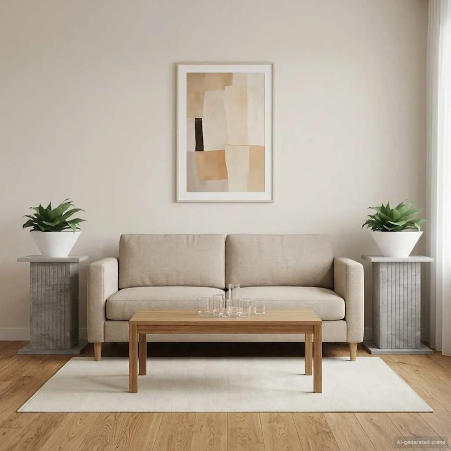 Support de Plante 2 pcs Gris béton 30,5 x 30 x 43 cm - 4