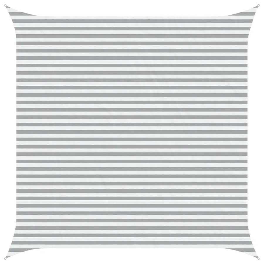 Voile d'ombre Gris clair et blanc 4,5 x 4,5 m - 2
