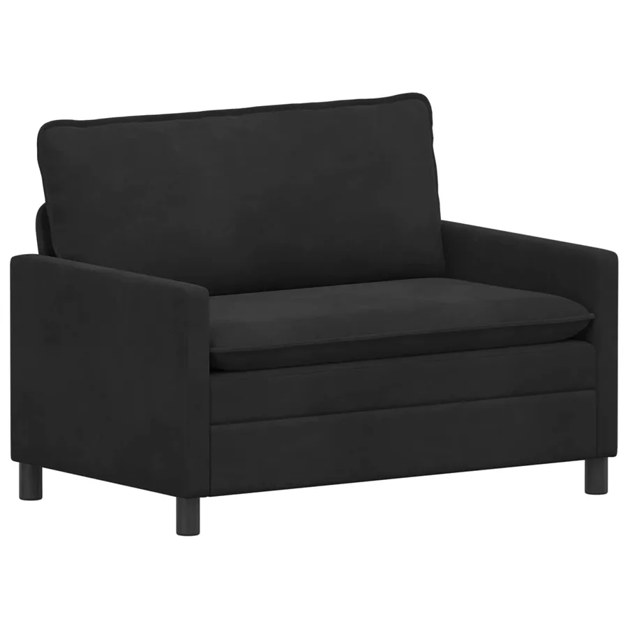 Canapé Noir 126 x 81 x 87,5 cm Velours - 2