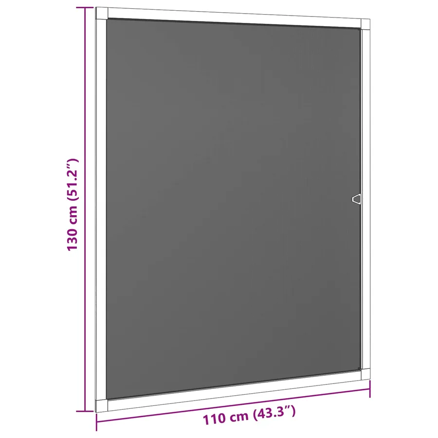 Écran anti-insectes pour fenêtres Blanc 110 x 130 cm - 8