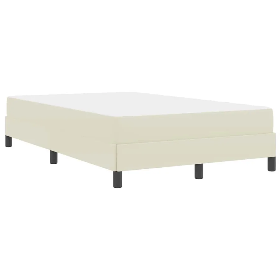 Cadre de lit avec matelas Crème 120 x 200 cm tissu - 9