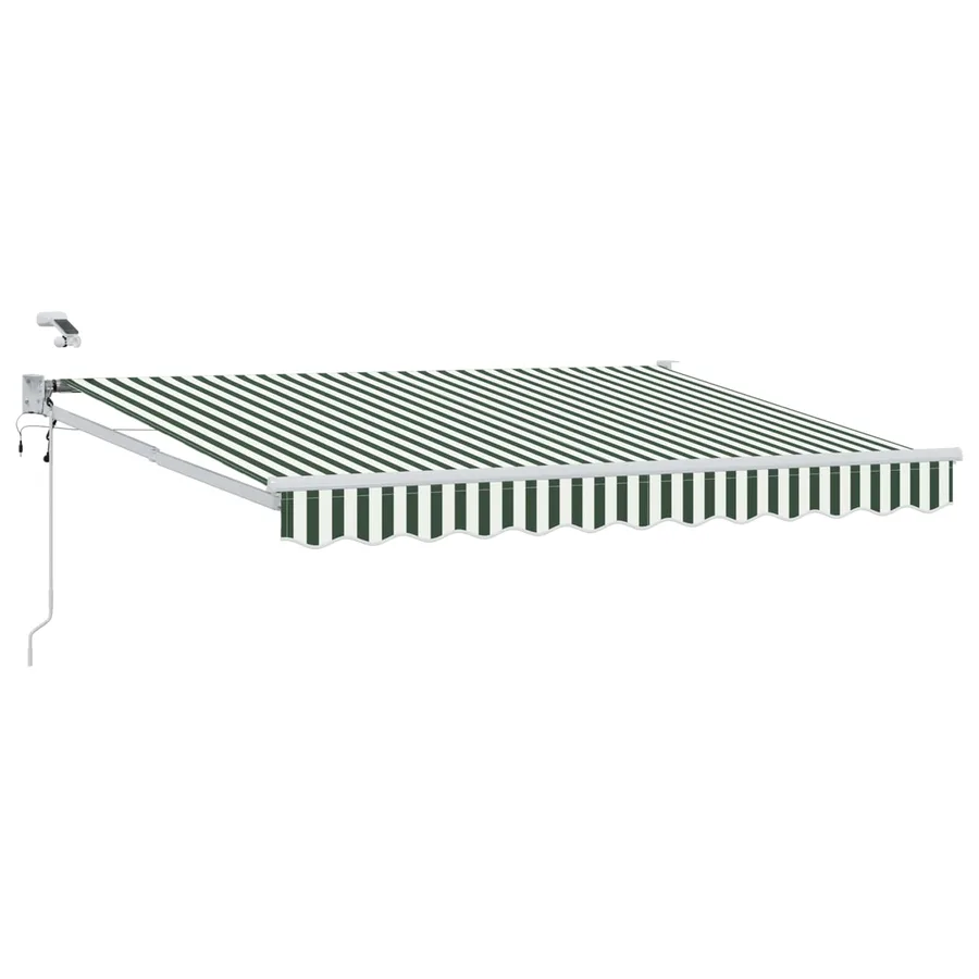 Auvent rétractable électrique Vert et blanc 3 x 2,5 m - 2