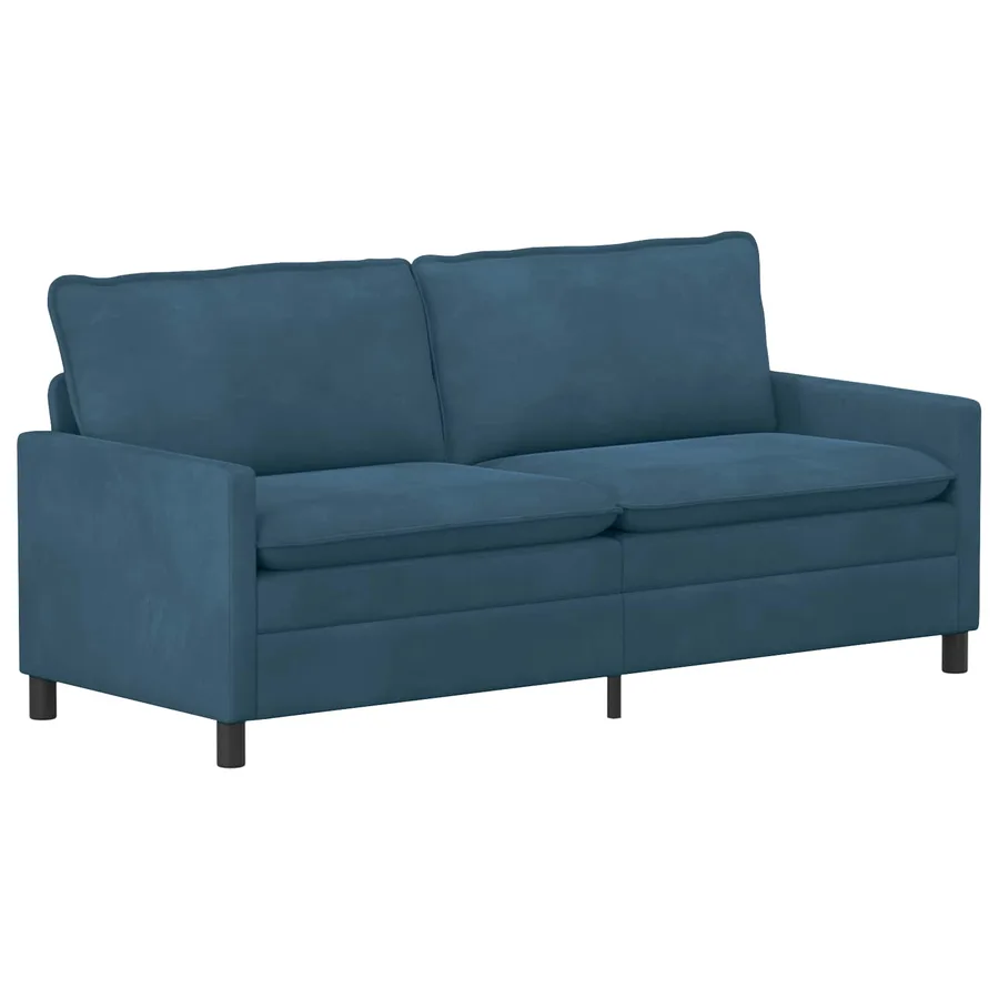 Canapé Bleu 196 x 81 x 87,5 cm Velours - 2