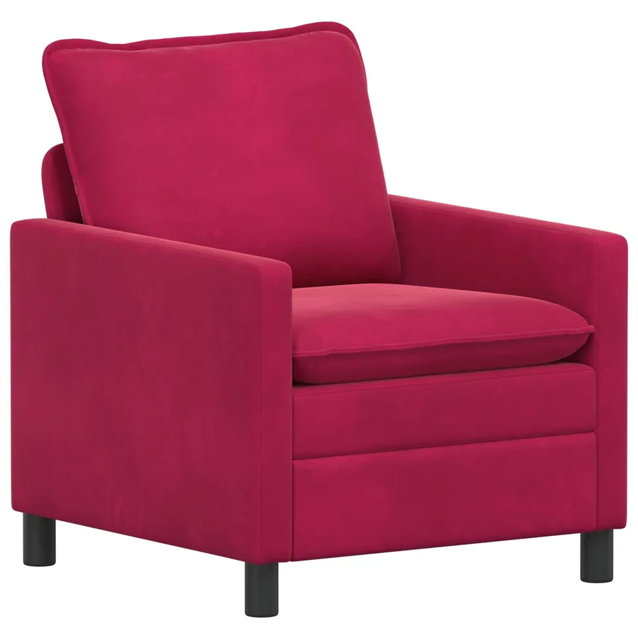 Canapé Bordeaux 76 x 81 x 87,5 cm Velours - 2
