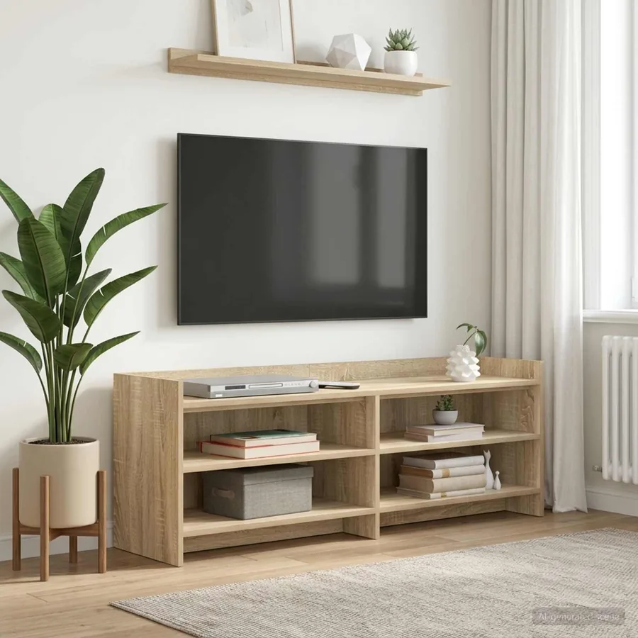 Meuble TV 135 x 33 x 47 cm Chêne Sonoma Bois d'ingénierie