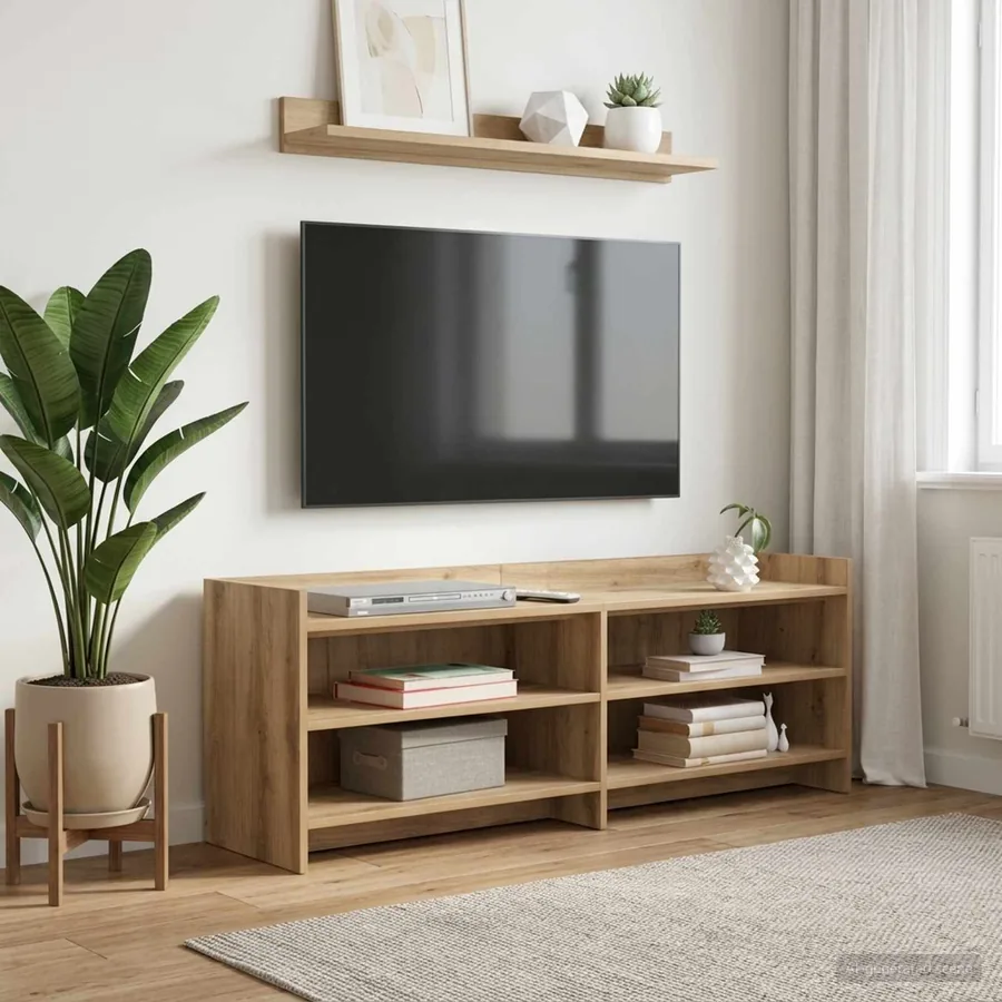 Meuble TV 135 x 33 x 47 cm Chêne artisanal Bois d'ingénierie