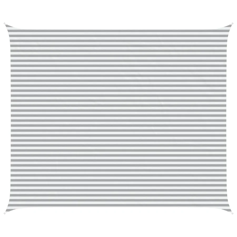 Voile d'ombre Gris clair et blanc 6 x 5 m - 2