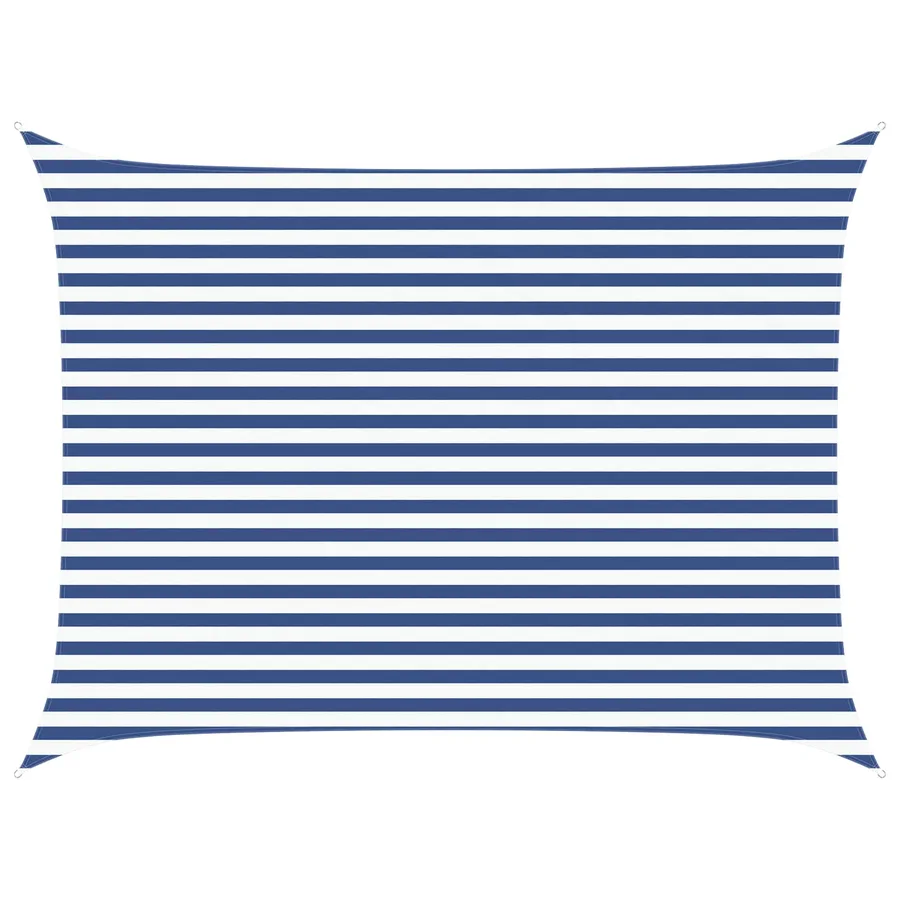 Voile d'ombre Bleu et Blanc 4 × 3 m 100 % polyester Oxford - 2