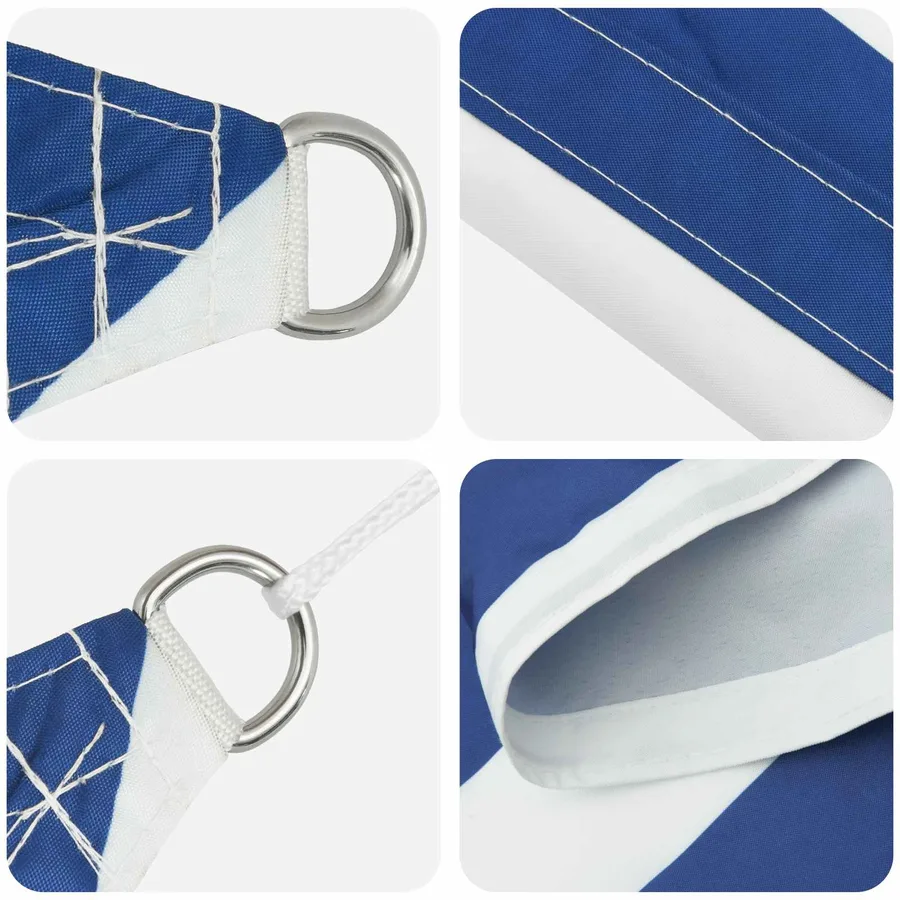 Voile d'ombre Bleu et Blanc 4 × 3 m 100 % polyester Oxford - 4