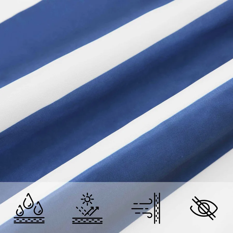 Voile d'ombre Bleu et Blanc 4 × 3 m 100 % polyester Oxford - 6