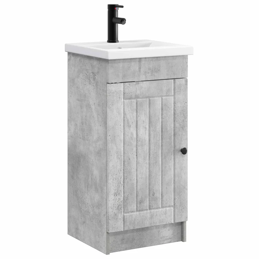 Meuble de salle de bain avec évier Gris béton 42 x 40 x 84,5 cm - 2