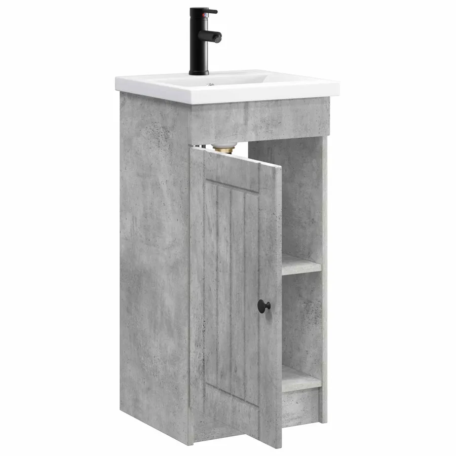 Meuble de salle de bain avec évier Gris béton 42 x 40 x 84,5 cm - 4