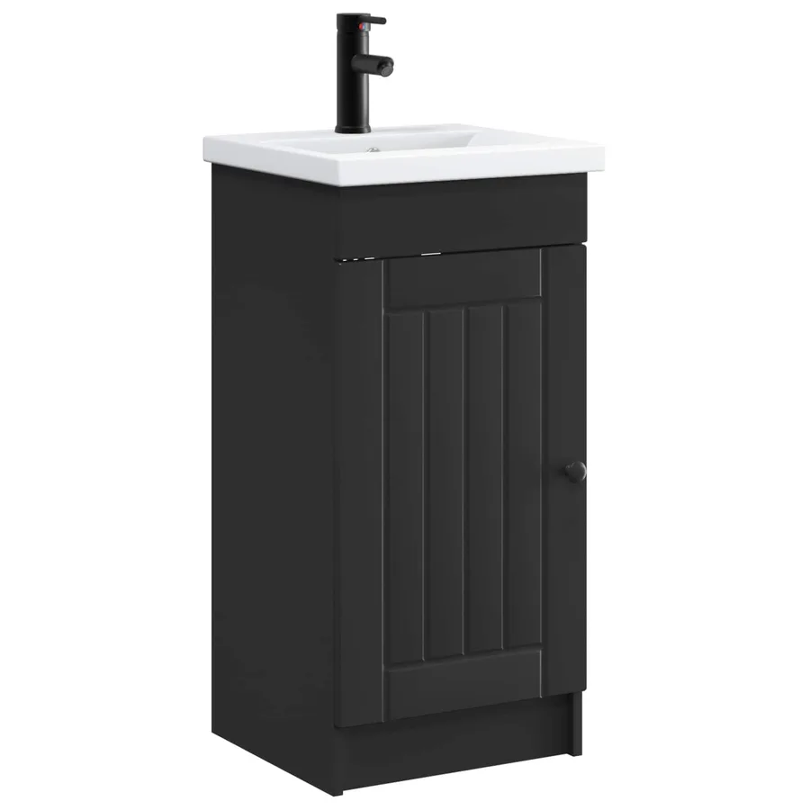 Meuble de salle de bain avec évier Noir 42 x 40 x 84,5 cm - 2