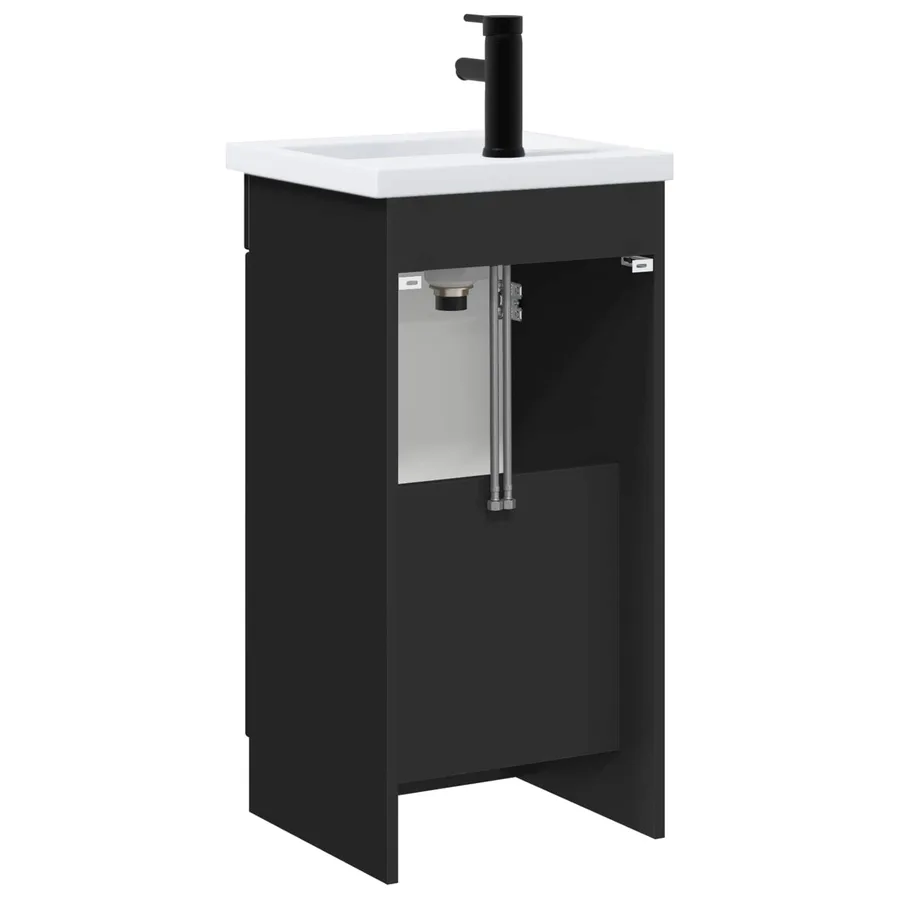 Meuble de salle de bain avec évier Noir 42 x 40 x 84,5 cm - 6