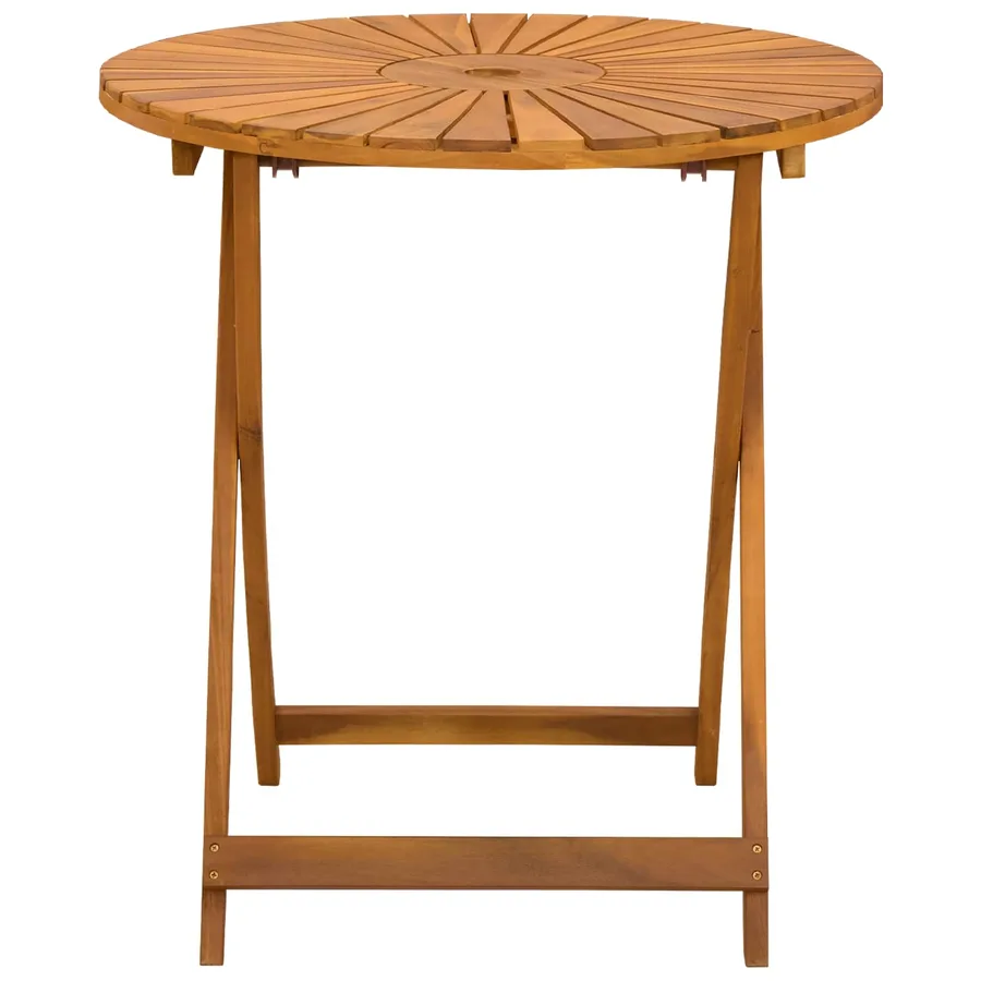 Table de jardin pliante Naturel Ø70 x 75 cm - 3