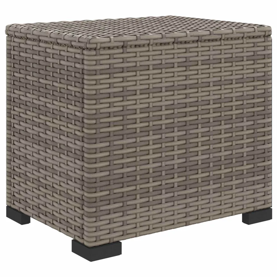 Pouf de jardin avec coussin 2 pcs Gris polyrotin - 3