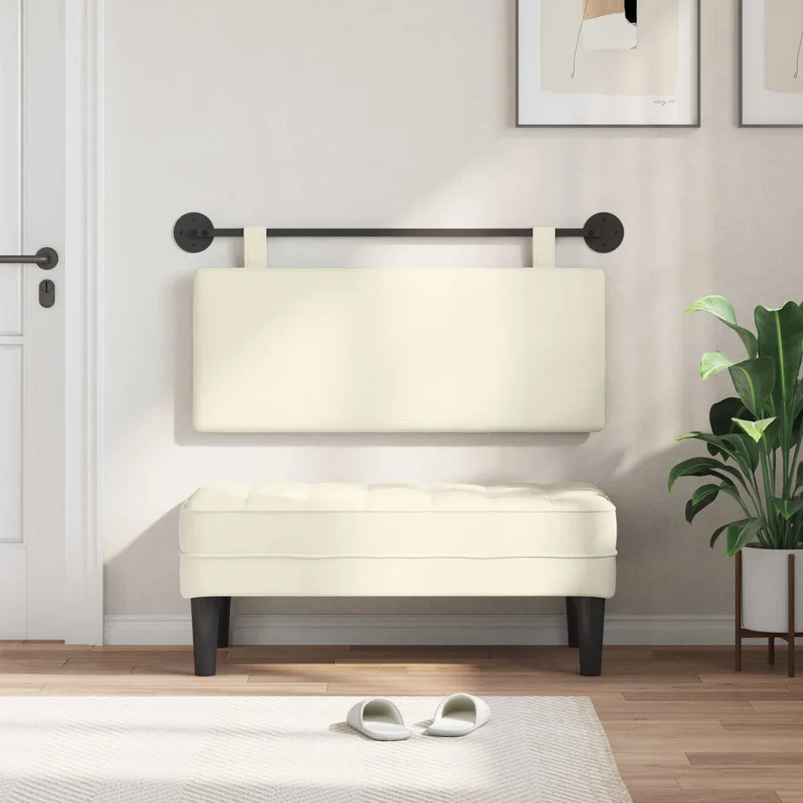 Tête de lit suspendue Tissu en velours côtelé - 3
